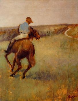 埃德加 德加 Jockey in Blue on a Chestnut Horse 埃德加 德加 Jockey in Blue on a Chestnut Horse